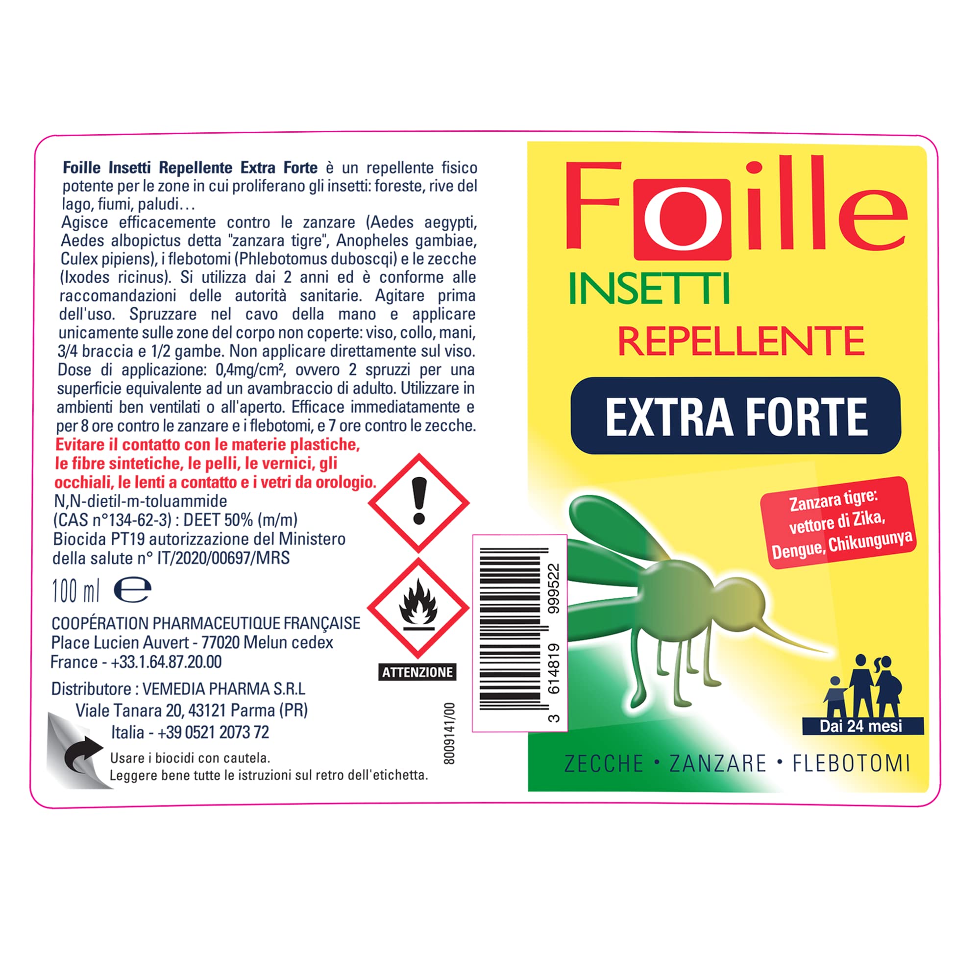 foille-insetti-repellente-extra-forte-deet-50-spray-2x100ml image 8