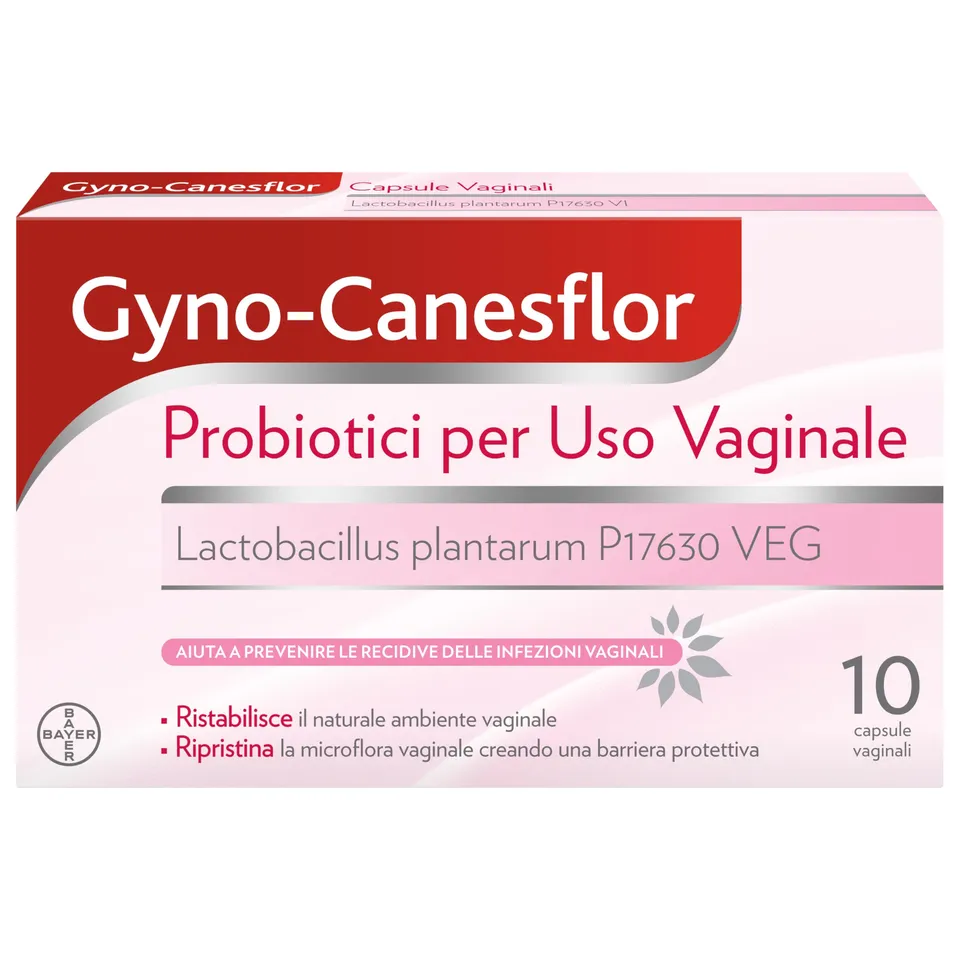 gyno-canesflor-probiotico-vaginale-lactobacillus-10-capsule image 1